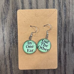 DISCOUNTED SHIPPING $4.99 Adorable. Fun. “ in one year out the other” earrings